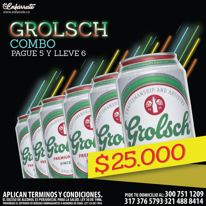 ¿UNAS GROLSCH PARA EMPEZAR? LISTO ... ¡QUE ENFARRADA!