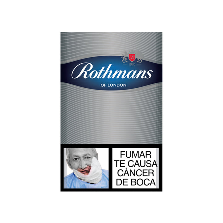 Cajetilla de Cigarrillos Rothmans Gris