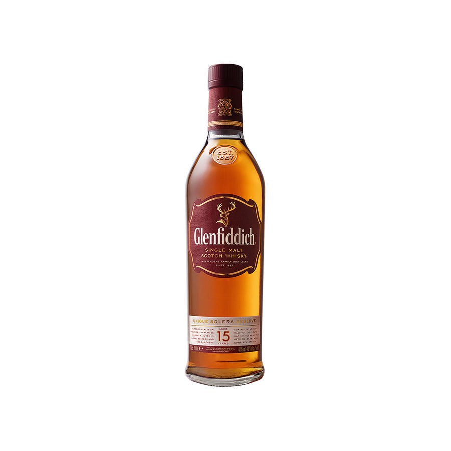 Botella de Whisky Glenfidich 15 Años 700 ml